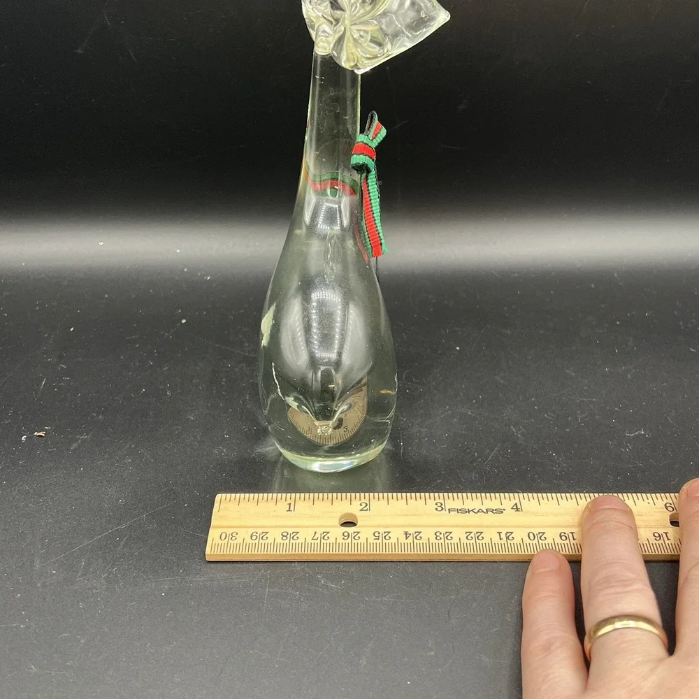 Vintage Enesco Clear‎ Glass Christmas Reindeer Figurine 8